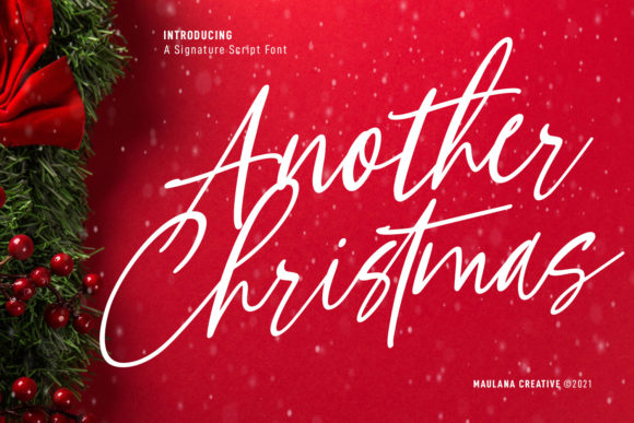 Another Christmas Script: The Slanted, Fun Font for Modern Design